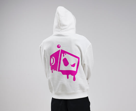 White and Pink Creamy Head Hoodie